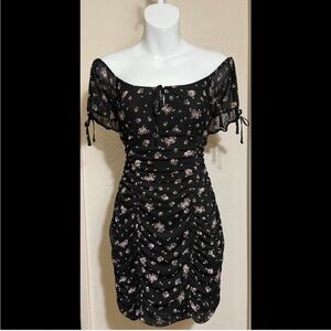 Ultra Flirt Black Floral Mini Dress
